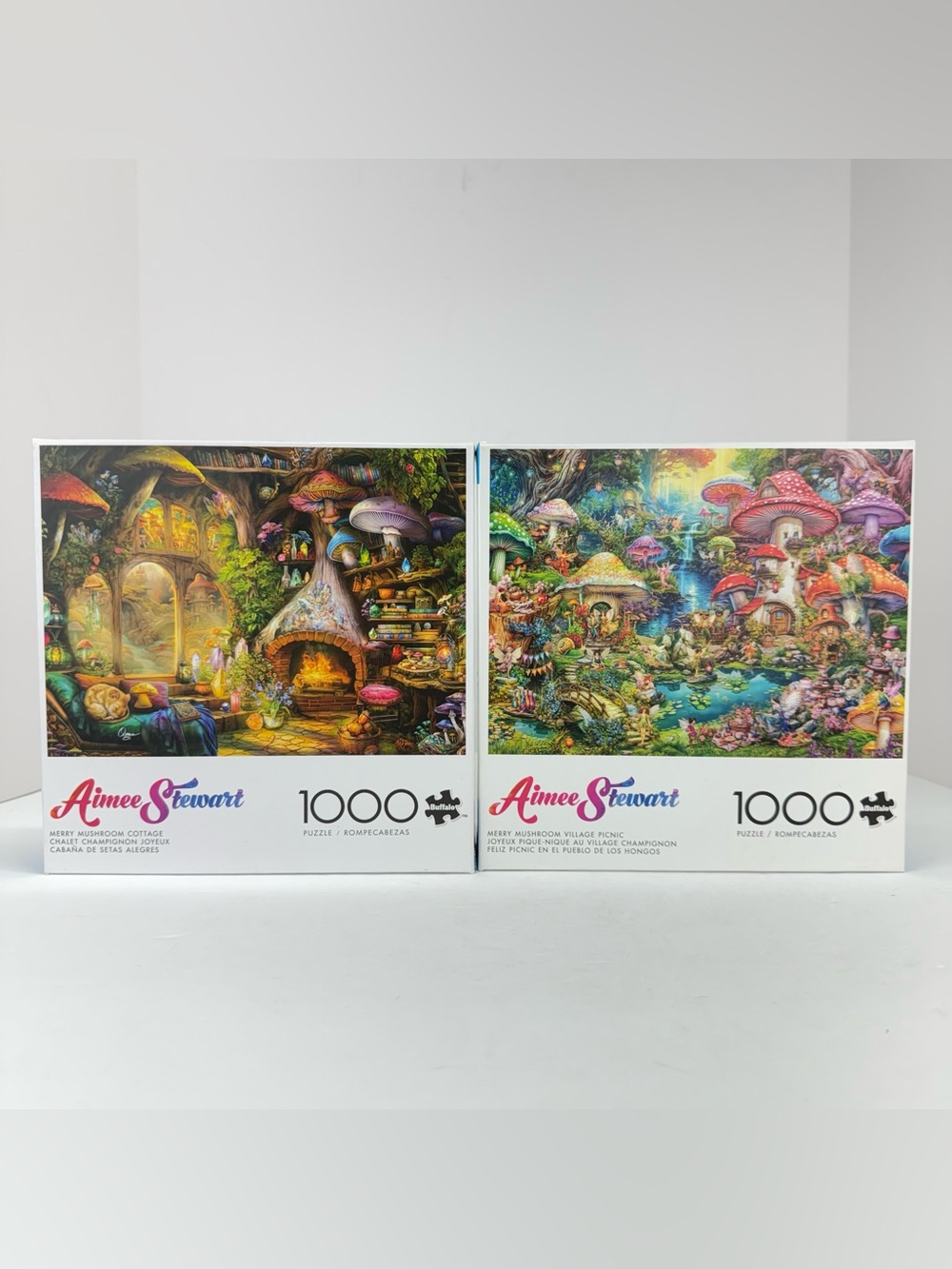 Aimee Stewart 1000-Piece Puzzles - Colorful Mushroom Cottages (Multicolor)